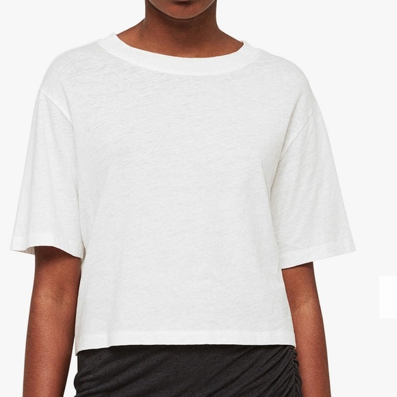 all saints striped sweatshirt